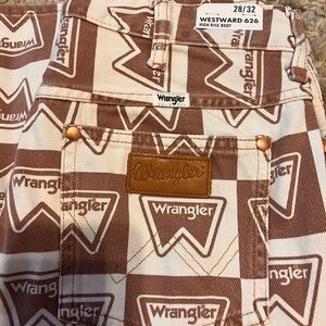 Wrangler Brown and White Flare Jeans